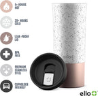 Ello Miri 16oz Insulated Stainless Steel Travel Mug with Slider Lid, Rosegold