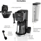 Ninja Specialty Drip Coffee Maker, DualBrew Pro, Black, CFP301 | Coffee Machine w/ Frother, Paper Filter, Brew with Pods & Grounds, K Cups Compatible, 4 Brew Styles, 13 Cup to Pot Sizes