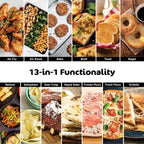 Ninja Foodi Smart Dual Heat Air Fry Oven, 13-in-1, Silver, SP351 | Smart Cook thermometer, 500F SearPlate, Air fry, sear crisp, roast, bake, dehydrate, 1800W
