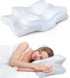 Ultra Pain Relief Cooling Pillow for Neck Support, Adjustable Cervical Pillow Cozy Sleeping, Odorless Ergonomic Contour Memory Foam Pillows, Orthopedic Bed Pillow for Side Back Stomach Sleeper