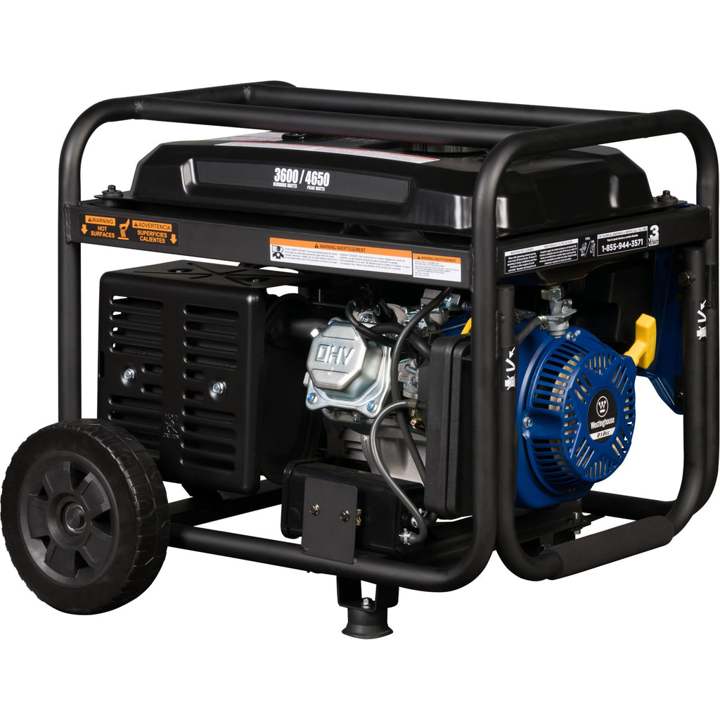 Westinghouse 4650 Peak Watt Portable Generator, RV Ready 30A Outlet, Gas Powered, CO Sensor