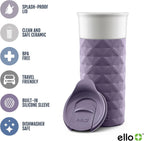 Ello Ogden 16oz Ceramic Travel Mug with Splash-Resistant Slider Lid and Protective Silicone Sleeve, Perfect for Coffee or Tea, BPA-Free, Dishwasher Safe