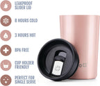 Ello Jones Stainless Steel Travel Coffee Mug - Travel Tea Mug, 11oz, Rosegold