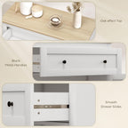 HOMCOM Sideboard Storage Cabinet with Drawer and Double Doors White