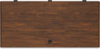 Signature Design by Ashley Lyncott Home Office Desk 60" Midcentury Modern | Mid-century modern office desk, Mango wood veneer, Solid rubberwood legs, 3 dovetail drawers, Integrated cord management