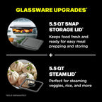 Ninja® Crispi™ Microwave & Air Fryer with FusionCrisp, Silver, MW101 | Replaces a countertop microwave and air fryer with 14 functions; Fast 1000W microwave and powerful 1700W Ninja® air fryer.