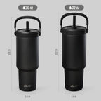Ello Oasis Go+ 26oz Insulated Stainless Steel Tumbler with Straw, Black