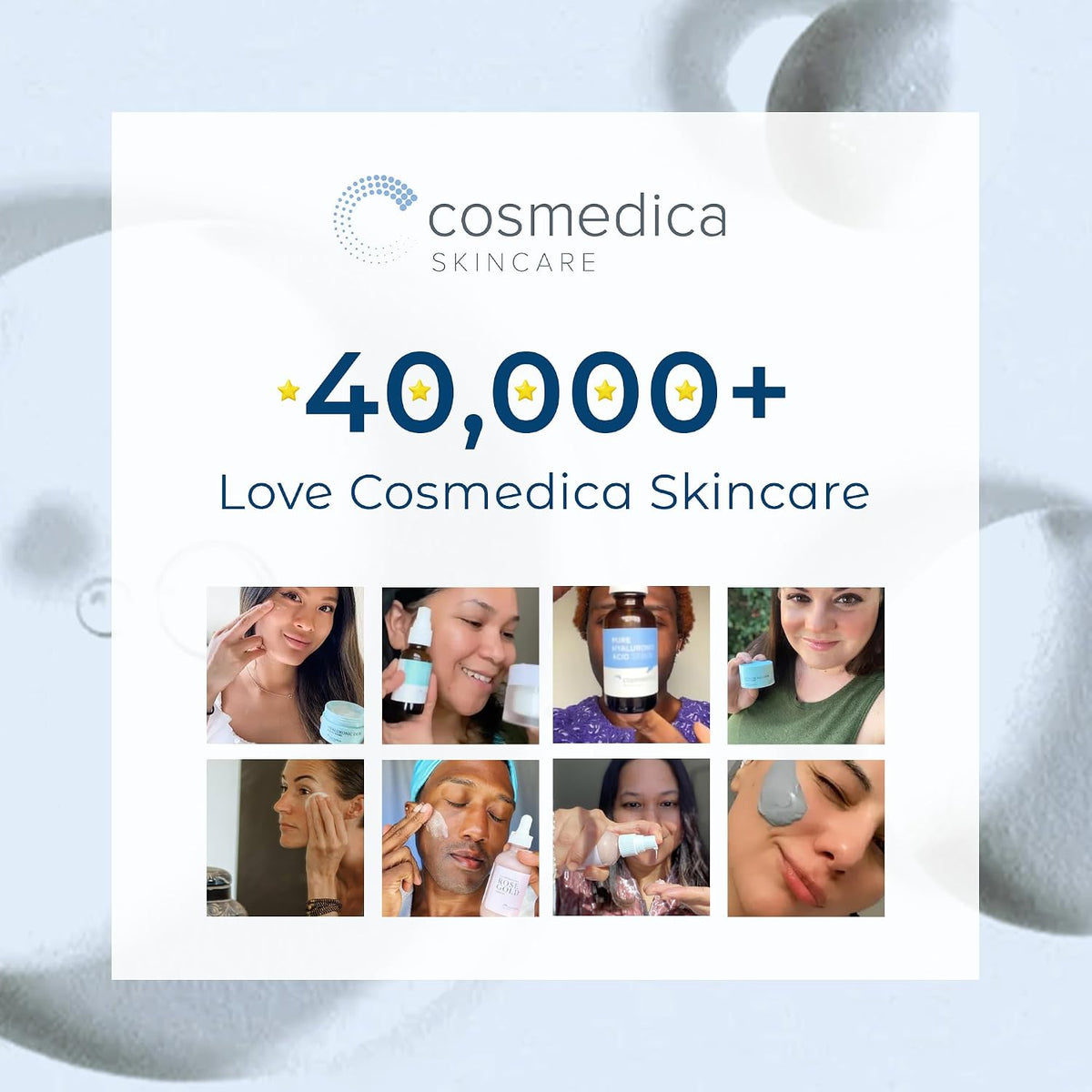 Cosmedica Hyaluronic Acid Serum for Skin 100% Pure-Anti-Aging Serum - Intense Hydration + Moisture, Non-greasy, Paraben-free Hyaluronic Acid for Your Face (Pro Formula) 2oz