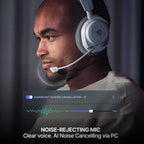 SteelSeries Arctis Nova 7 Wireless Gen 2 - Wireless Gaming Headset for PC - Compatible with PC, PS5, Switch & more - Mobile App Control - 50+ HR with Fast Charge - Mixable 2.4GHz/Bluetooth - White