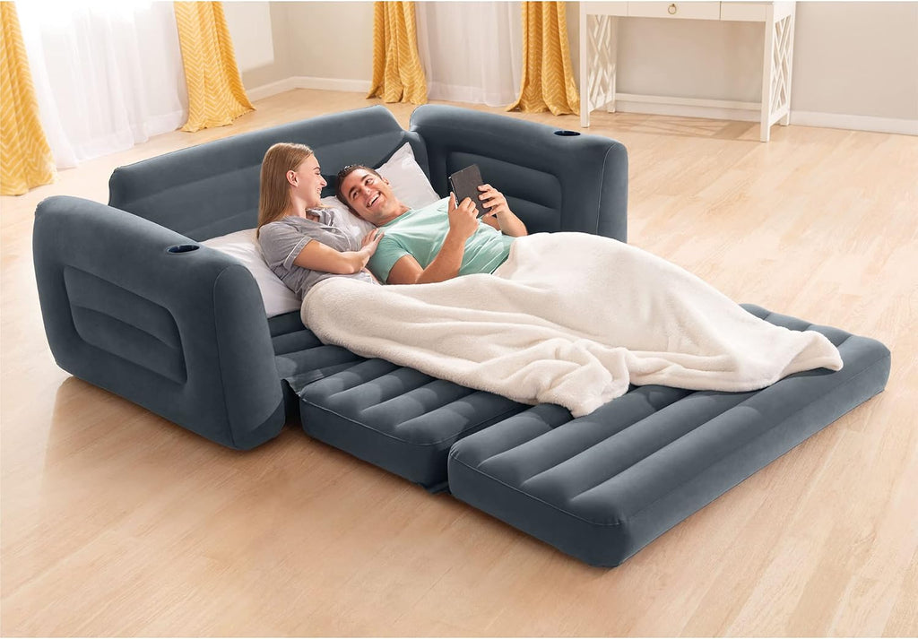 Intex Inflatable Pull-Out Sofa Convertible Queen Size Air Mattress