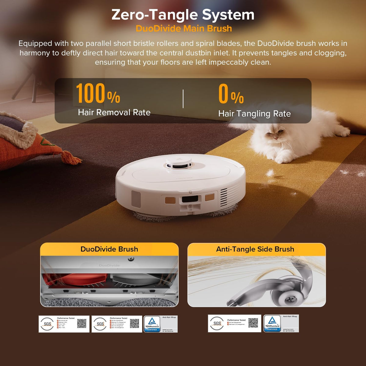 roborock Qrevo S5V Robot Vacuum Cleaner with Mop, FlexiArm Edge Mopping