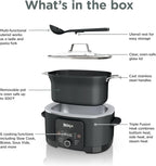 Ninja® PossibleCooker™ PLUS 12-in-1, 8.5-qt, Black, MC1010 | 12-in-1 replaces 12 appliances, Sous Vide & Proof, glass lid, nonstick oven-safe pot to 500°F, cooker-to-oven-to-table.
