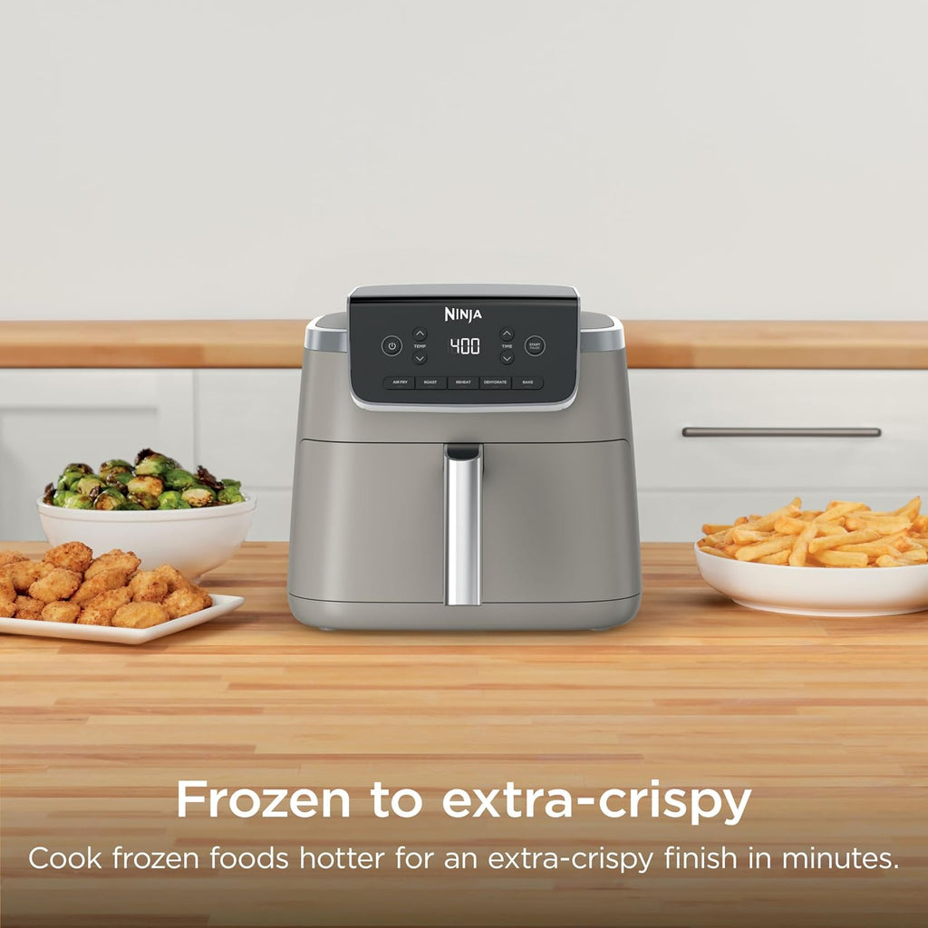 Ninja Air Fryer Pro, 5 Qt, 5-in-1, Stone, AF142SD | Air fry, bake, roast, reheat, dehydrate, 1750W, 400F max, Fits 4 lbs fries, Dishwasher-safe