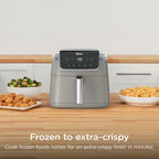 Ninja Air Fryer Pro, 5 Qt, 5-in-1, Stone, AF142SD | Air fry, bake, roast, reheat, dehydrate, 1750W, 400F max, Fits 4 lbs fries, Dishwasher-safe