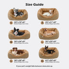 INVENHO Medium Dog Beds for Medium Dogs Washable, Rectangle Dog Bed Medium Size Dog, Orthopedic Dog Bed, Warming Soft Calming Sleeping Puppy Bed Durable Pet Bed with Anti-Slip Bottom M(30"x24"x9")