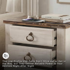 Signature Design by Ashley Willowton 2 Drawer Nightstand, Whitewash | Engineered wood construction, Whitewash finish, Dual USB charging ports, Smooth-gliding drawers, Tall nightstand