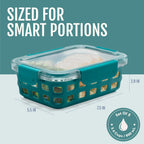 Ello Duraglass 3.4 Cup Glass Meal Prep Containers, 10 Pc, 5 Pack, Melon