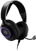 SteelSeries Arctis Nova 3 - USB-C Gaming Headset for PC, PS4, PS5 & Switch - RGB Lights - Hi-Fi Drivers - 360° Spatial Audio - AirWeave Memory Foam Earcups - Super Lightweight - ClearCast Gen 2 Mic