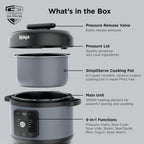 Ninja® HyperHeat™ 9-in-1 Pressure Cooker, 6.5-qt, Stone Purple, PC201SP | Cooks 2X faster, Sear, Sauté, Slow Cook, Steam & Sous Vide, 1200W, PFAS-free pot, removable SimpliServe™ pot for easy serving