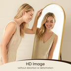 Antok 58" x19” Arched Full Length Mirror, Floor Mirror with Stand,Gold