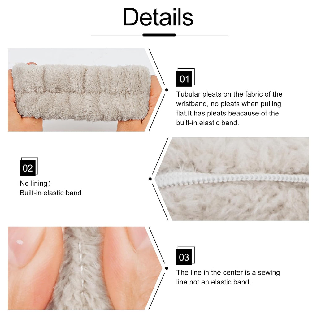 WHAVEL 6PCS Spa Headband and Wristbands Set for Washing Face Makeup