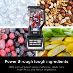 Ninja Nutri Personal & Countertop Blender, 1200W Auto-iQ, Black, BL642 | Auto-iQ base blends smoothies & shakes. 72-oz pitcher plus 18, 24 & 32-oz to-go cups w/ spout lids. Dishwasher safe.