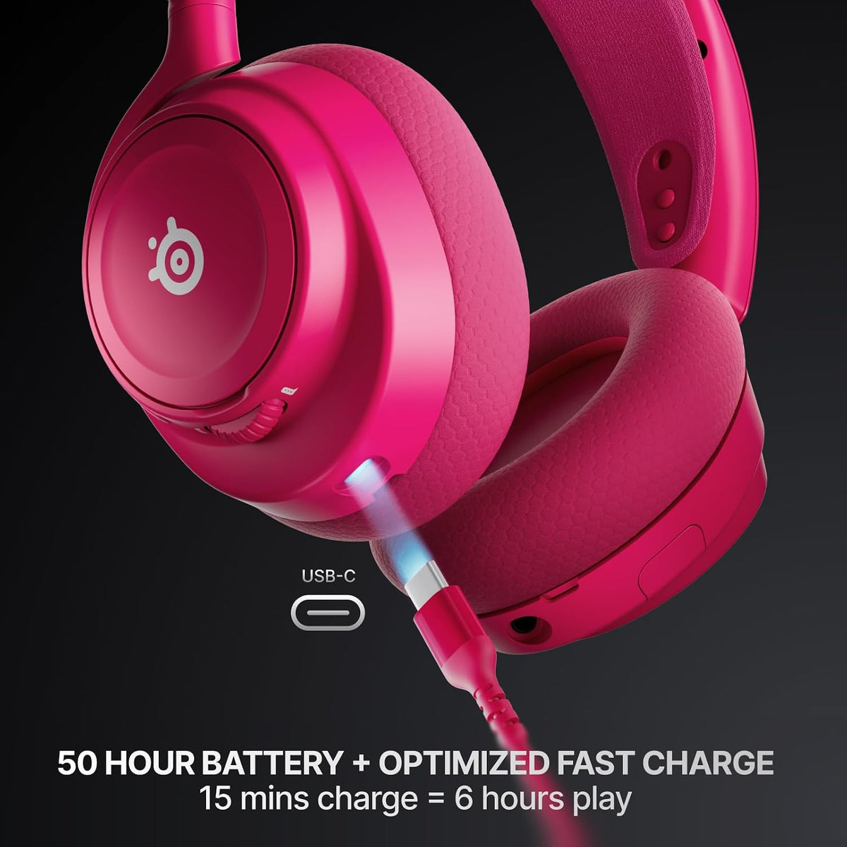 SteelSeries Arctis Nova 7 Wireless Gen 2 - Wireless Gaming Headset for PC - Compatible with PC, PS5, Switch & more - Mobile App Control - 50+ HR with Fast Charge - Mixable 2.4GHz/Bluetooth - Magenta