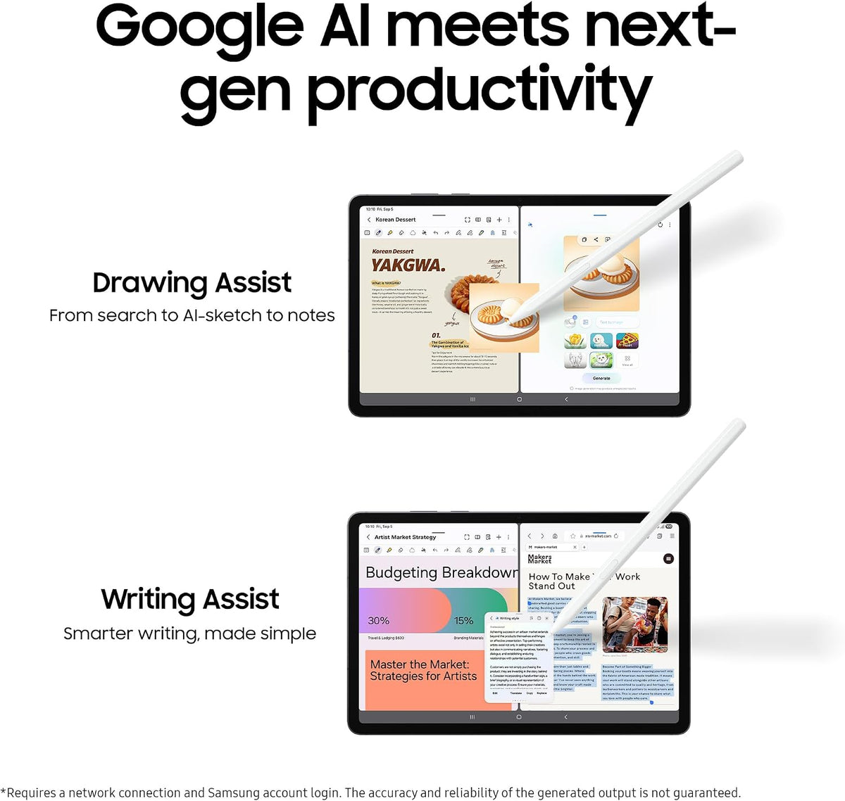 Samsung Galaxy Tab S11, AI Tablet, Wi-Fi, Lightweight Design, Multi-Modal AI Tools, DeX Connect, 512GB Storage, 12GB Memory, Long Battery Life, Grey, 3 Year Extended Warranty (UK Version)