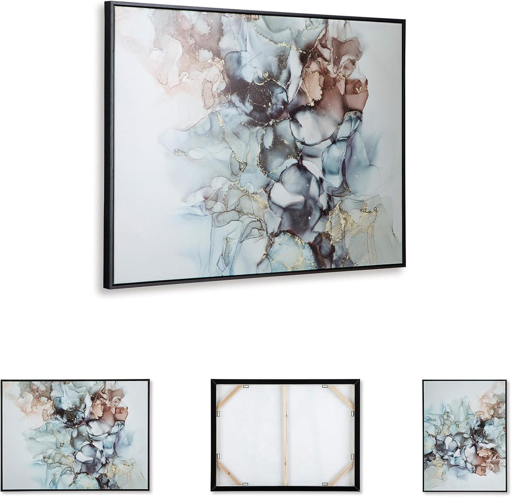 Signature Design by Ashley Modern Abstract Wall Art 30x40 for Living Room | Gallery wrapped canvas in a polystyrene outer frame, For dining rooms, guest spaces, and home offices, Jordsboro Series