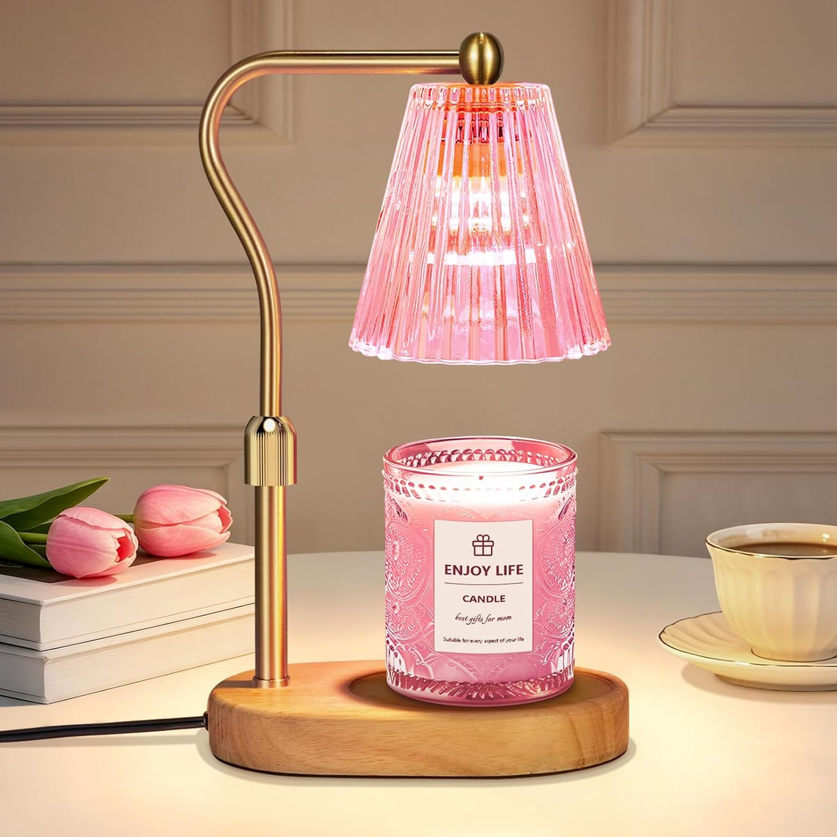 seenlast Candle Warmer Lamp with Timer Dimmer Adjustable Height for New Home Bedroom,Mothers Day Gifts,Vintage Home Decor for Scented Jar