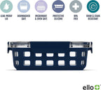 Ello Duraglass Mixed Meal Prep Sets Leak-Proof Glass Food Storage Containers with Silicone Sleeves and Airtight BPA-Free Lids, Dishwasher, Microwave, and Freezer Safe