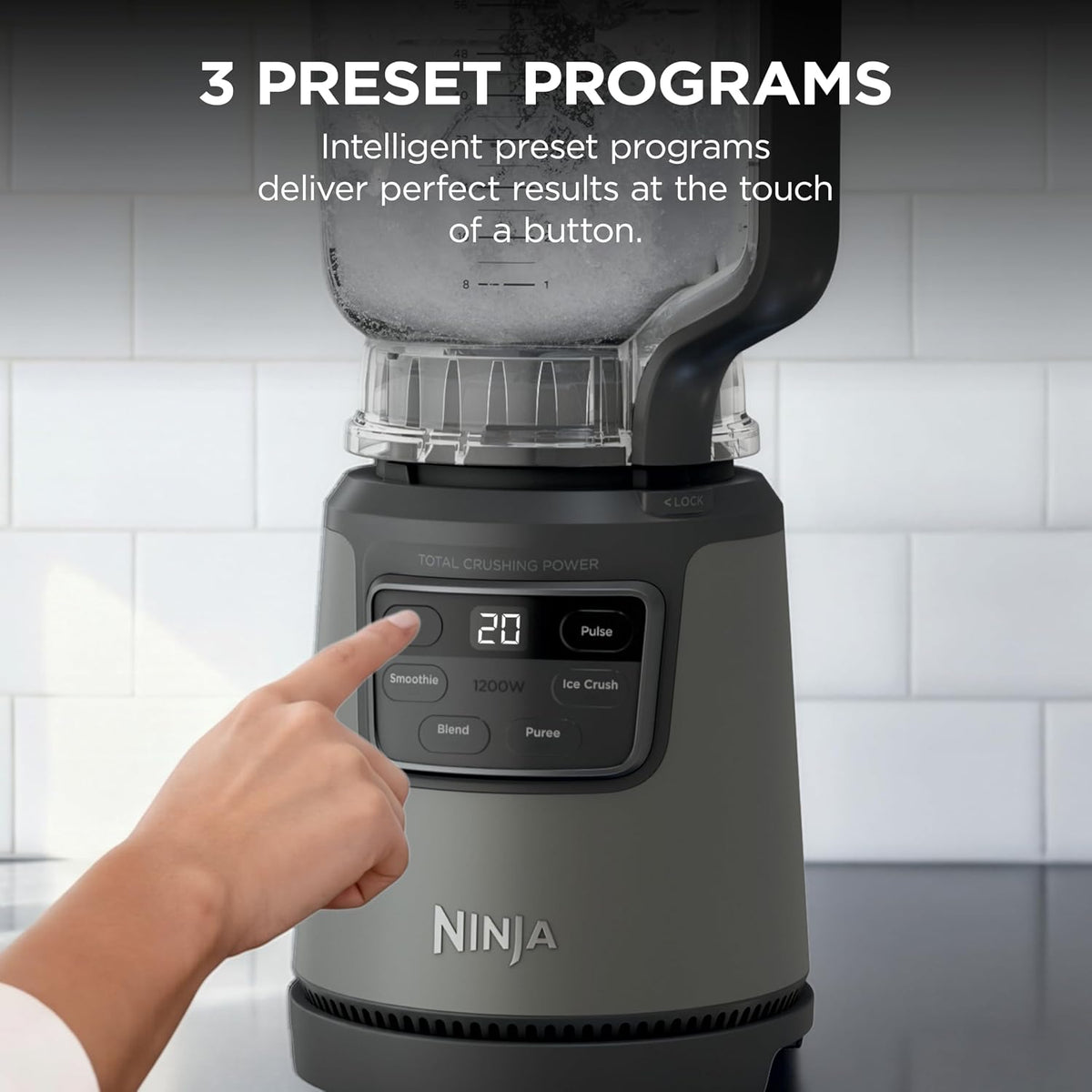 Ninja BlendPro Kitchen System, 72oz Blender, 5-Cup Processor, Beige, BO402 | Total Crushing presets for smoothies, ice crush, purees & extracts. 72-oz blender + 5-cup processor + 18-oz cup. 1200W.