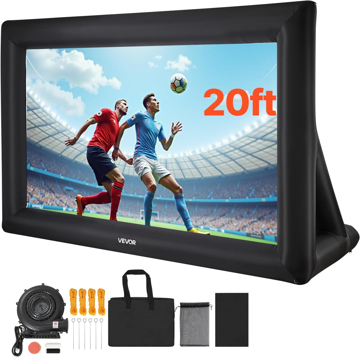 VEVOR Inflatable Projector Screen for Outdoor Use with 350W Air Blower