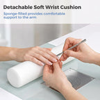 Nail Desk with Dust Collector&Wrist Rest,Portable Mobile Nail Tech Table