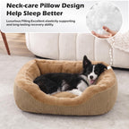 INVENHO Medium Dog Beds for Medium Dogs Washable, Rectangle Dog Bed Medium Size Dog, Orthopedic Dog Bed, Warming Soft Calming Sleeping Puppy Bed Durable Pet Bed with Anti-Slip Bottom M(30"x24"x9")