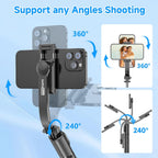 SelfieShow Selfie Stick, Extendable Selfie Stick Tripod with Wireless Remote and Tripod Stand, Portable, Lightweight, Compatible with iPhone 17 16 15 14 13 12 Pro Xs Max/Samsung Smartphone and More