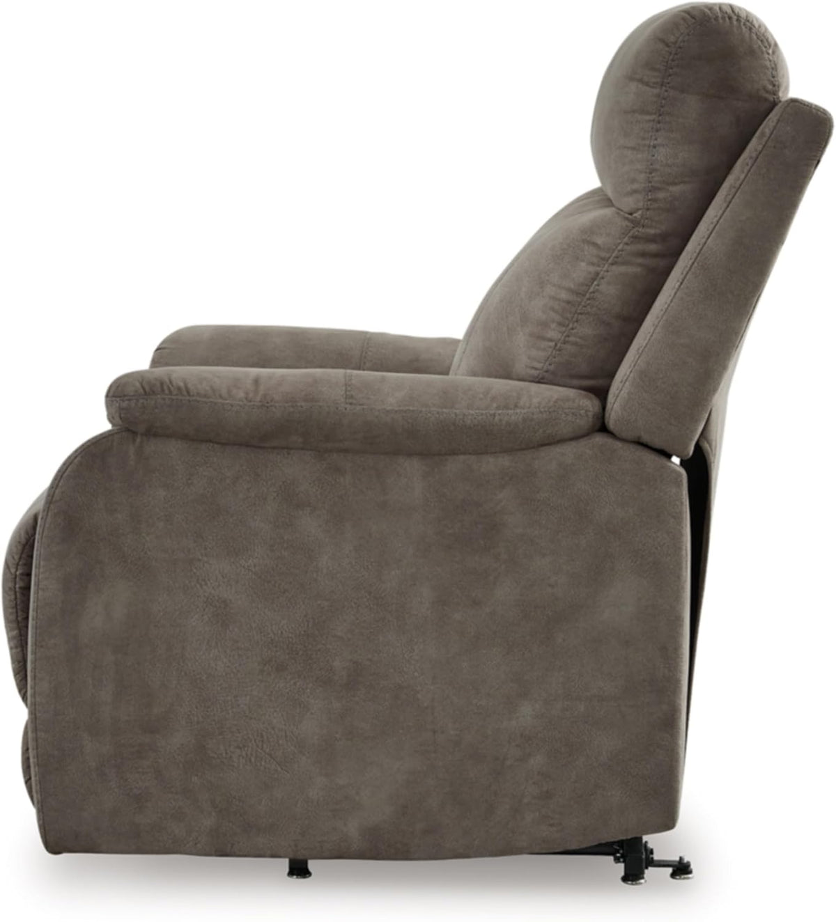 Signature Design by Ashley Dual Motor Power Lift Recliner, Heat & Massage | Fossil suede faux leather, Lift chairs recliners for elderly, Independent back and footrest, Crestmeade Series