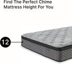 Signature Design by Ashley 12 Inch Medium Firm Hybrid Mattress Queen, Gray