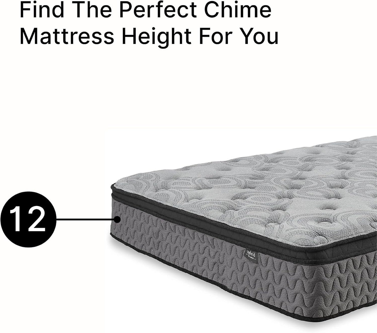 Signature Design by Ashley 12 Inch Medium Firm Hybrid Mattress Queen, Gray