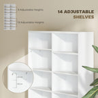 HOMCOM 640 CD/360 DVD Storage Unit with 18 Compartments, White