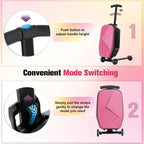 Suitcase Scooter,Ride on Suitcase for Kids,2in1 Hardside Scooter Luggage