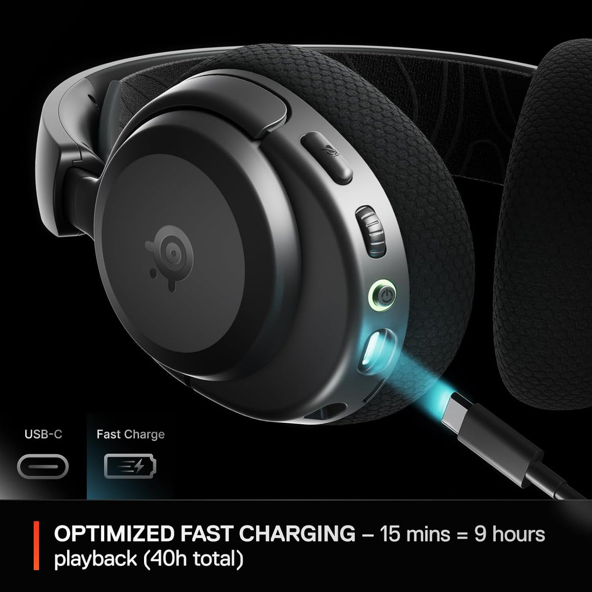 SteelSeries Arctis Nova 3X Wireless - Xbox Headset - Gaming Headset - Mobile App Control - 40 HR Battery with fast charging - Compatible with Xbox, PC, Switch and more - 2.4GHz/Bluetooth - Black