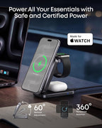 Anker Prime 25W Qi2.2-Certified Palm-Sized 3-in-1 Foldable MagSafe Charger