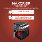 Ninja Air Fryer XL with MaxCrisp, 6.5 Qt, 6-in-1, Grey, AF181 | Max crisp, air fry, roast, bake, reheat, dehydrate, 1750W, 450F max, Fits 9 lbs wings