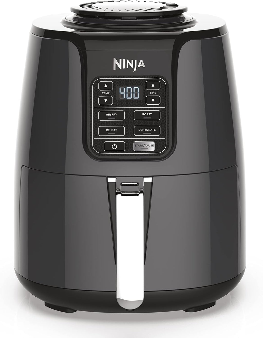 Ninja Air Fryer, 4 Qt Capacity, 4-in-1 Crisp, Roast, Reheat, and Dehydrate, Dishwasher Safe Parts, 105°F-400°F, 1550 Watt, Grey, AF101 | Crisps, roasts, reheats, dehydrates, 1550W, High-gloss finish, Fits 2 lbs fries, Dishwasher-safe