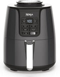 Ninja Air Fryer, 4 Qt Capacity, 4-in-1 Crisp, Roast, Reheat, and Dehydrate, Dishwasher Safe Parts, 105°F-400°F, 1550 Watt, Grey, AF101 | Crisps, roasts, reheats, dehydrates, 1550W, High-gloss finish, Fits 2 lbs fries, Dishwasher-safe