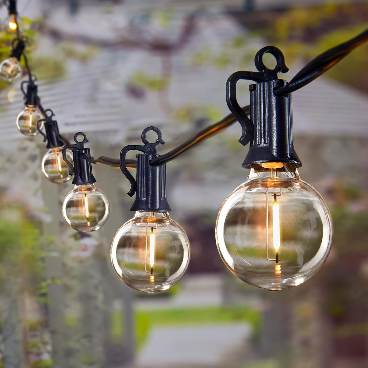 Brightown Outdoor String Lights, 29FT G40 LED IP65 Waterproof Patio Lights
