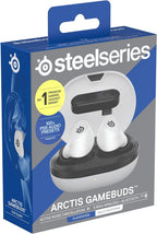 SteelSeries Arctis GameBuds for PS5 - Wireless Gaming Earbuds - 2.4GHz + BT 5.3 - ANC/Transparency - IP55 Water Resistant - 40H Battery - Wireless Charging - PS5, PC, Switch 2, Mobile - White