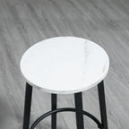HOMCOM 3 Piece Bar Table Set Modern Dining Table Set for 2 w/Stools White