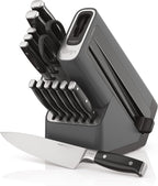 Ninja® Never Dull™ 14-Pc Knife System, Built-in Sharpener, Black, K32014 | Stays razor-sharp 10+ years. German stainless steel blades. A few swipes of the foolproof sharpener restores a superior edge.